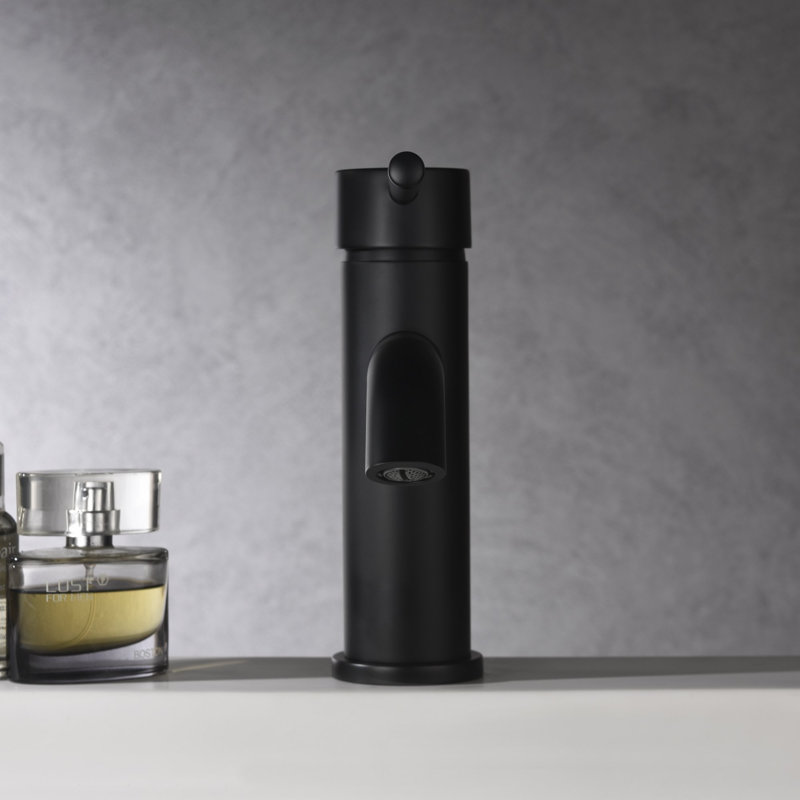Euro Collection Single-Handle Deck-Mount Short Vessel Lavatory Bathroom Sink Faucet - Matte Black, Matte Black
