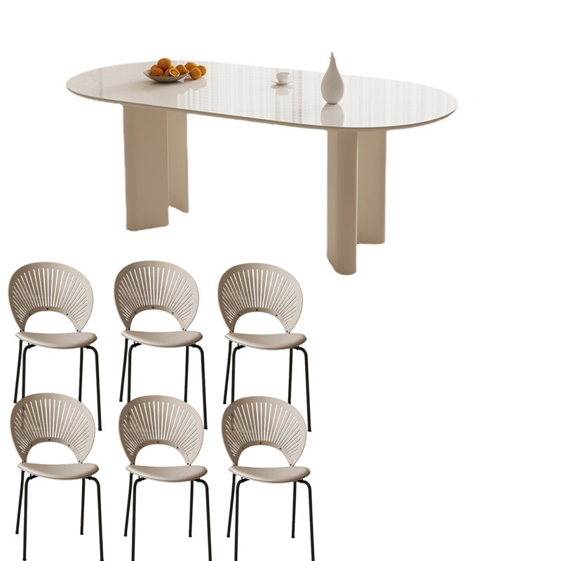 Table de salle à manger blanche, H 29,5 po x L 70,9 po x l 35,4 po