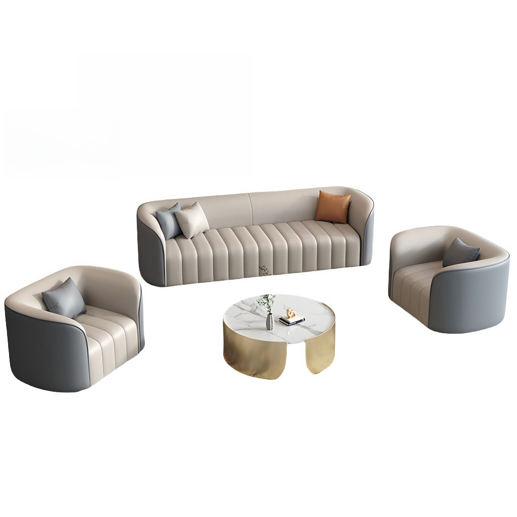 Everly Quinn Latronya 4 - Piece Faux Leather Living Room Set | Wayfair