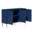 Ruslans 47.75'' Wide Sideboard With 3 - Door High Gloss Cabinets-478330663