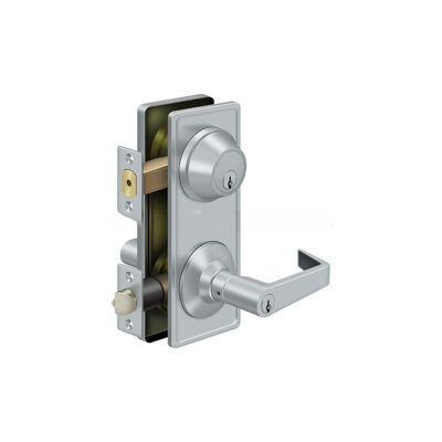 Deltana CL300ILC-26D Intercon. Verrou GR2, entrée avec levier Claredon en chrome brossé