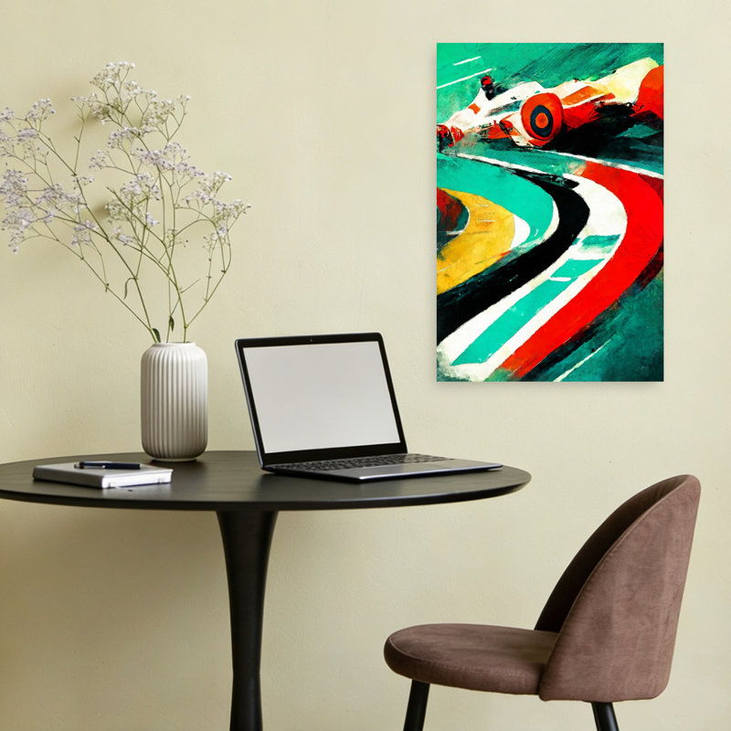 Art mural Vivid Racing Action, 24" H x 16" W