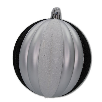 Ensemble de 12 décorations de Noël en forme de boule scintillante arctique