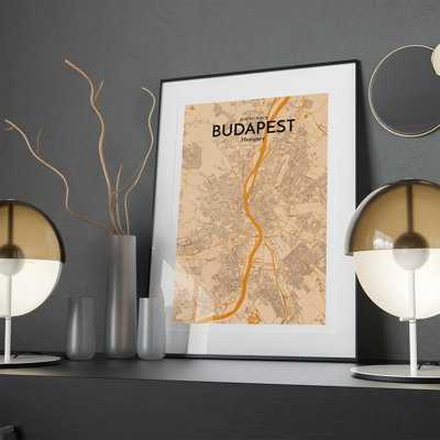 Carte de la ville de Budapest, impression