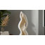 Grande statue décorative ondulée décorative pour la maison - Sculpture artistique pour la décoration de salon ou le vestibule - 32 po, blanc