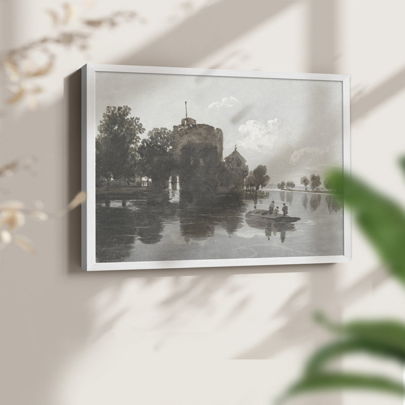 Paysages rétro-CCXCII - impression encadrée - réaménageable, H 11 po x l 14 po, Blanc
