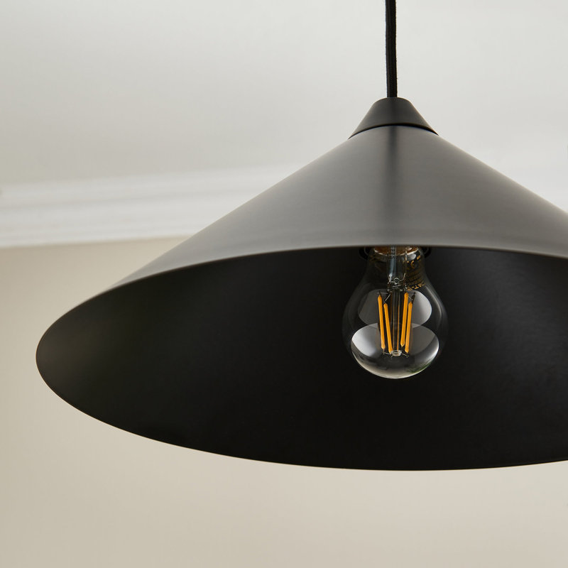 1 - Light Pendant, Matt Black Paint