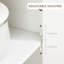 Chariot de service 62,9 x 45,7 x 91,4 cm (24,75 x 18,0 x 36,0 pouces) en MDF blanc monobloc, avec tiroirs et étagères ouvertes.-1554345599