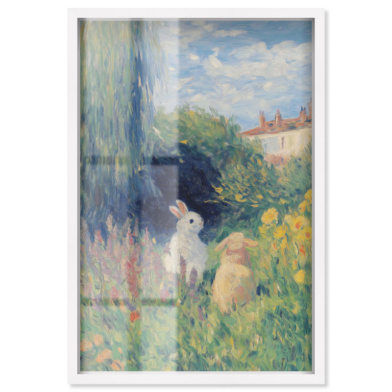Décoration murale «Quiet Gardeners Shadowbox» par Art Remedy, H 16 po x l 11 po, Blanc
