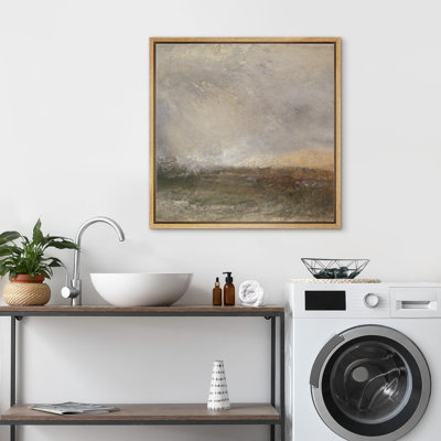 Impressionniste paysage marin encadré sur toile