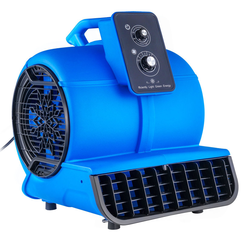 Floor Blower, 1/2 HP, 2600 CFM Air Mover For Drying And Cooling, Portable Carpet Dryer Fan With 4 Blowing Angles And Time Function, For Janitorial, Home, Commercial, Industrail Use, ETL Listed
