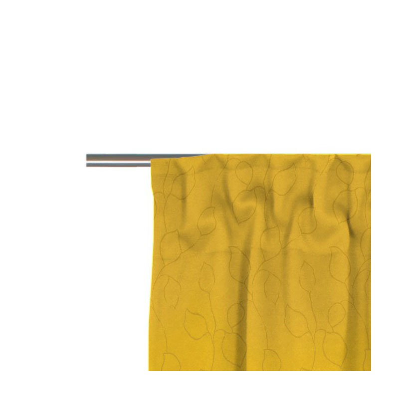 Oppen Room Darkening Single Curtain Panel, 132cm Width x 175cm Drop, Yellow