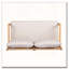 Canapé de patio en bois d'acacia avec coussin résistant à l'eau