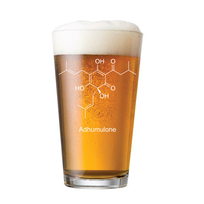 Structure chimique de verre adhumulone 16 oz. Cylena