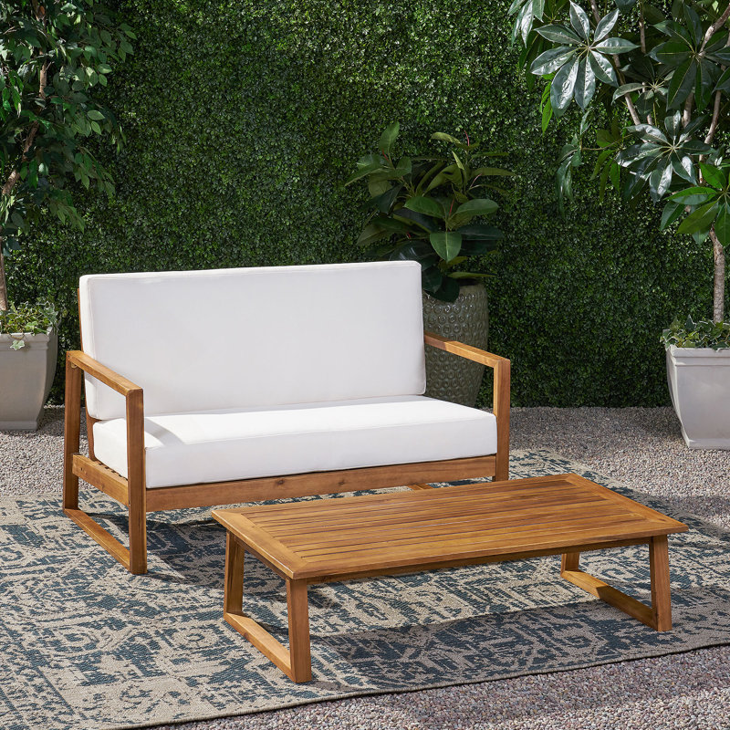 BELGIAN LOVESEAT & COFFEE TABLE
