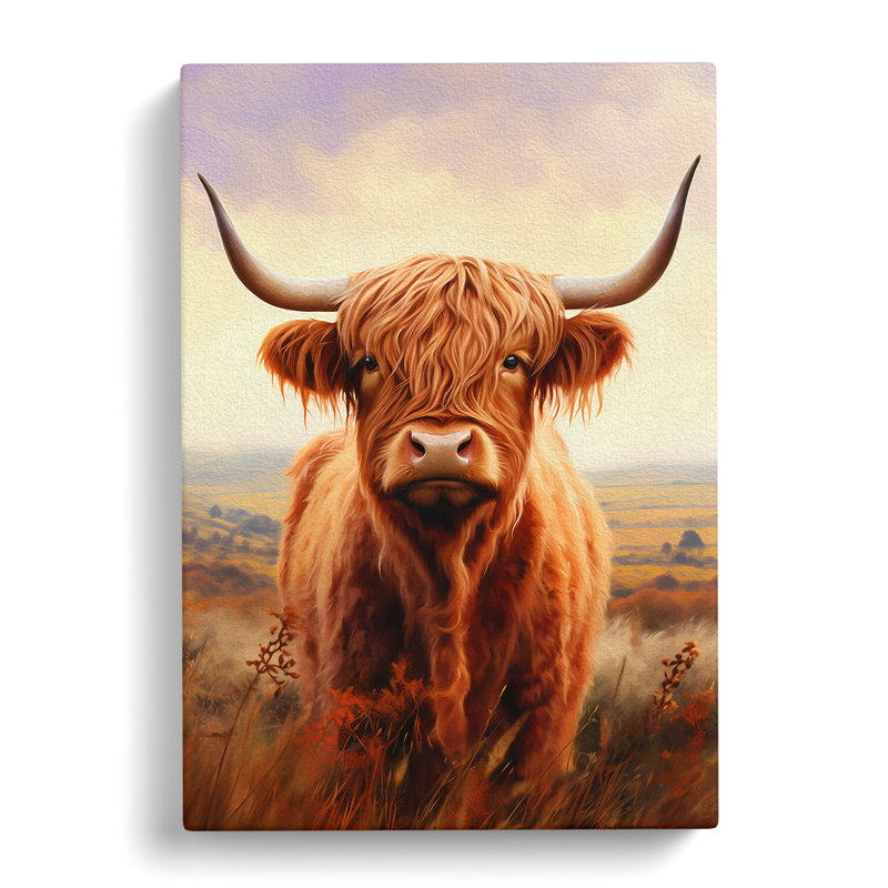 Highland Cow Digital - No Frame Print, 50cm H x 35cm W x 3cm D