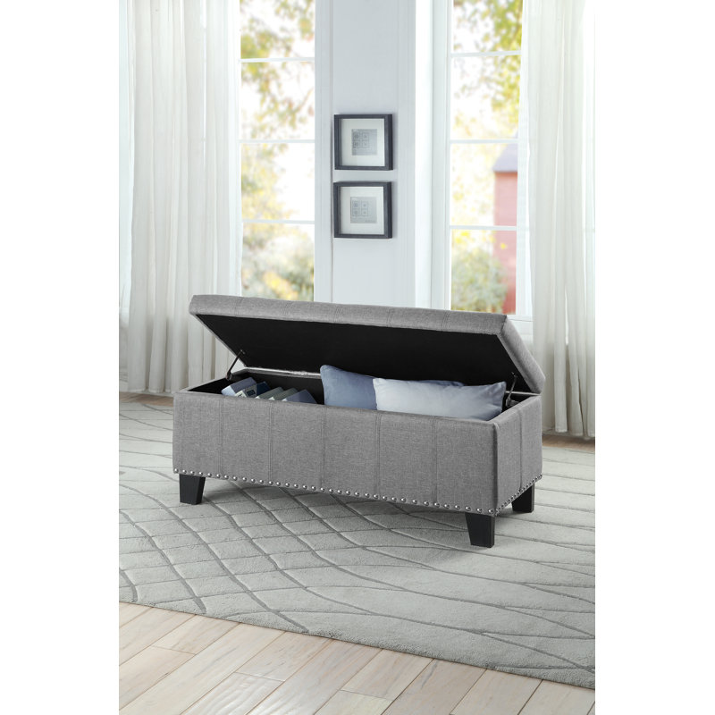 Banc de rangement Janyce, gris