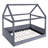 Full Size Upholstered House Daybed with LED Lights & Touch Switch – Playful Kids Bed-2125778929
