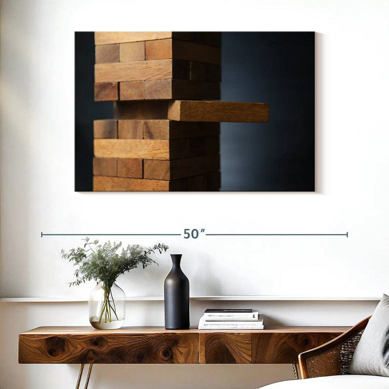 Senne Jenga Game, H 26 po x l 39 po