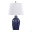 Lampe de table contemporaine en céramique, nickel poli et lin blanc Rockwell de 23 po Rockwell - ensemble de 2-645550165