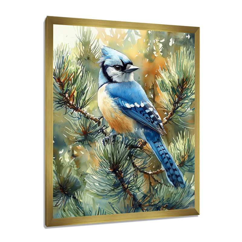 Glynn - Reproduction d'art mural animaux, H 44 po x l 34 po, Picture Framed, Doré