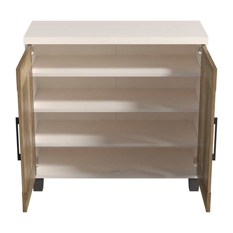 Ensemble de rangement pour chaussures 28 paires Banos, Parchemin / chêne noueux