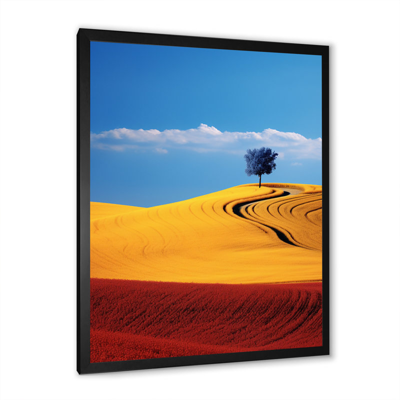 Natures harmonies prairies - reproduction sur toile, Cadre photo noir, H 20 po x l 12 po x P 1 po