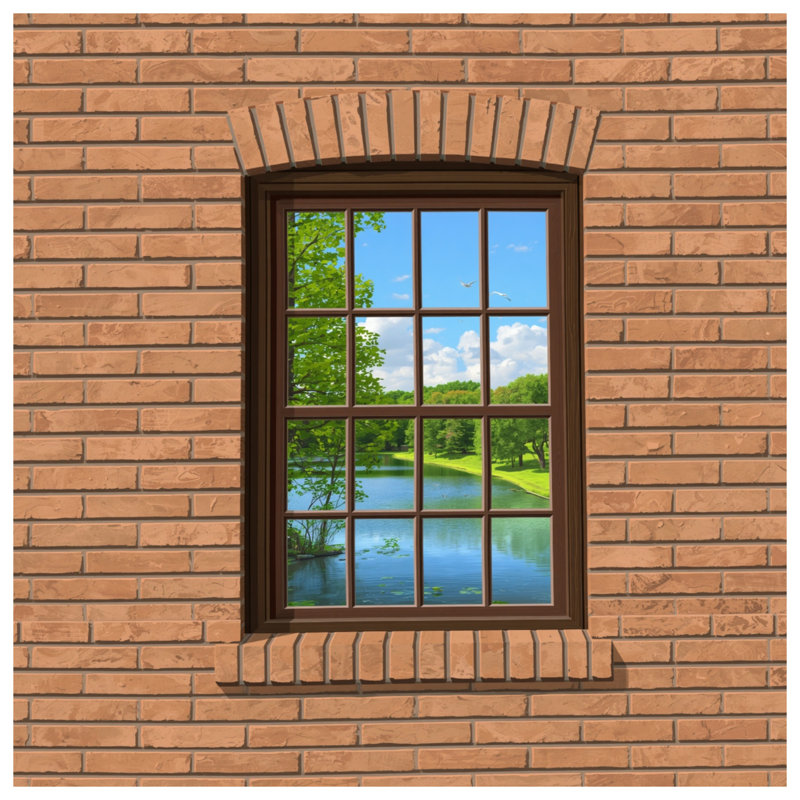 Couvre-lit matelassé pour fenêtre Brick Wall, Double