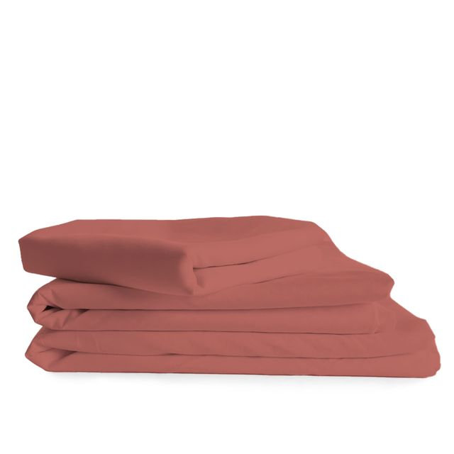 Ensemble de draps rafraîchissant et respirant Hotel Luxurious, Ensemble de draps pour très grand lit + 4 taies d, Rose saumon