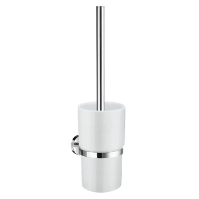 WALLMOUNTED HOME TOILET BRUSH WITH PORCELAIN CONTAINER 