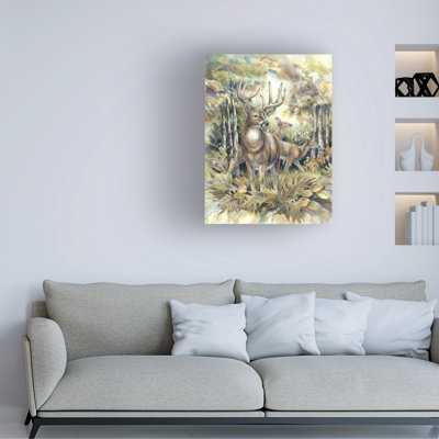 Wrapped Canvas Wall Art - Jody Bergsma 'Woodland Wanderer' Wall Art for Living Room, Bedroom, or Office Décor  - 14x19
