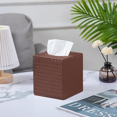 Square PU fabric Tissue Box Cover