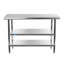 Table de travail en acier inoxydable avec deux tablettes-60901508