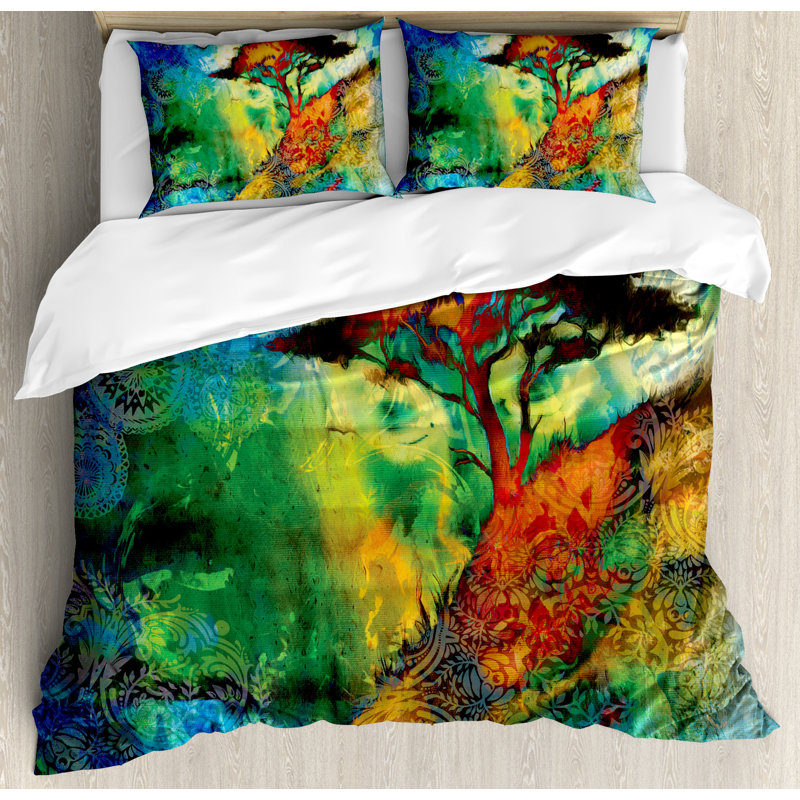 Bohemian Traditional Polyester Duvet Cover, King