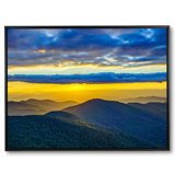 Golden Sunset At Blue Ridge Mountains Asheville, North Carolina Print by Brian Mc Clean