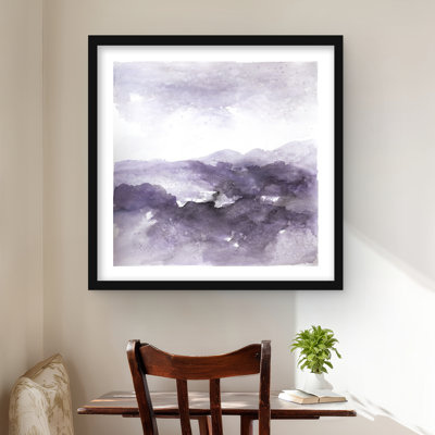 «Purple Cloud - Shapes Living», reproduction encadrée