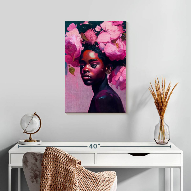 Portrait de pivoine africaine Leisha, H 24 po x l 16 po
