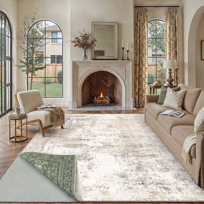 Lincoln 2-Piece Reversible Dual Surface Area Rug With Non-Slip Rug Pad