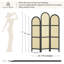 3-Panel Pine Wood Frame Room Divider with Natural Cane Design – Modern Japanese-Inspired Folding Screen-329775891