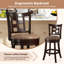 Ensemble de tabourets de bar pivotants avec repose-pieds et dossier en treillis-899161090-899161089