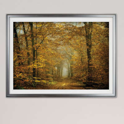 « prompt automne leaves », reproduction de peinture à l’acrylique encadrée