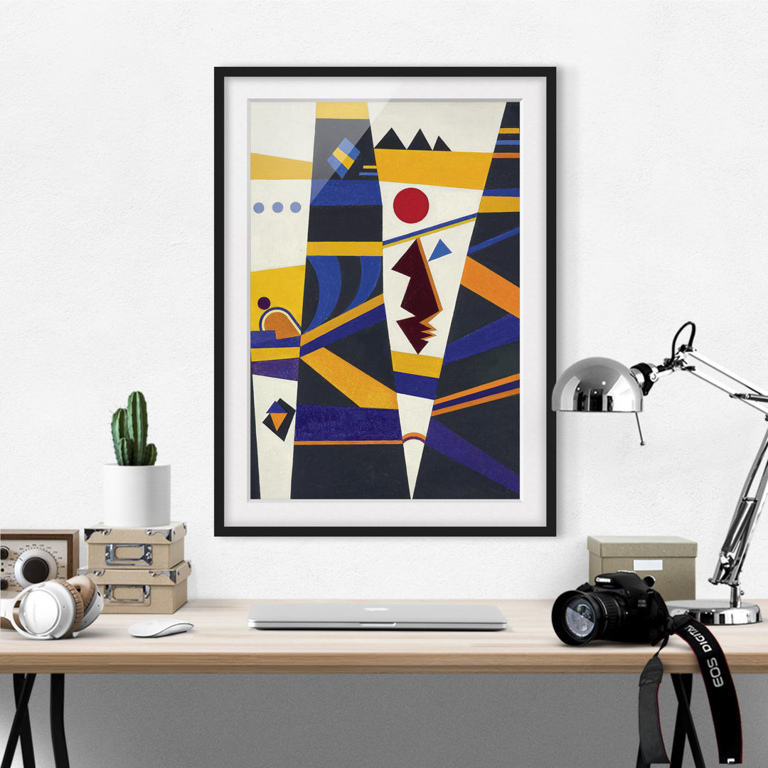 Gerahmtes Poster Bindung des Lebens von Wassily Kandinsky