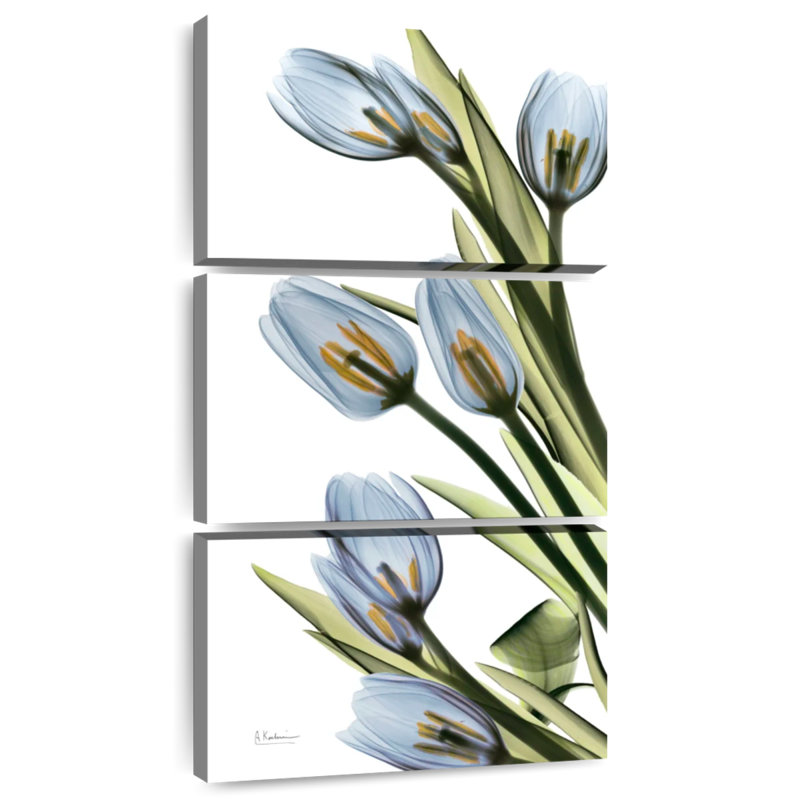 Tulipes en cascade, H 32 po x l 15 po