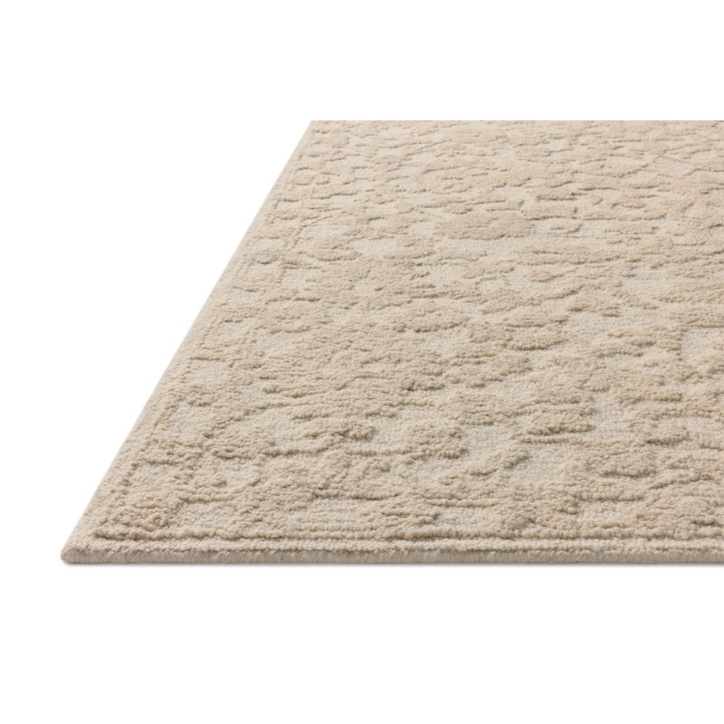 Tapis crème / ivoire Charlton Home®, Rectangle 3 pi 6 po x 5 pi 6 po