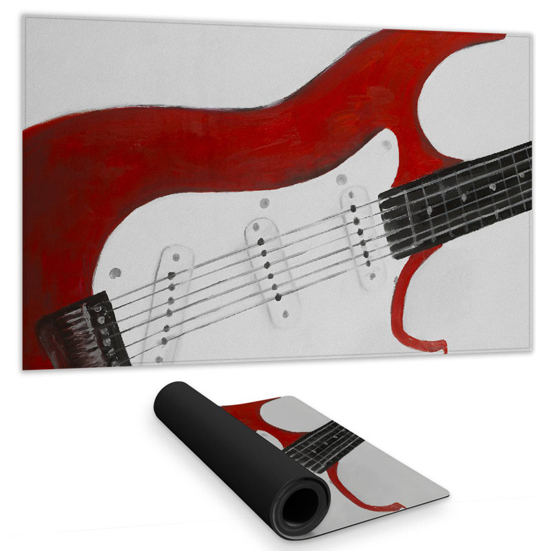 Red rock guitar - 14.00"x24.25" Desk mat