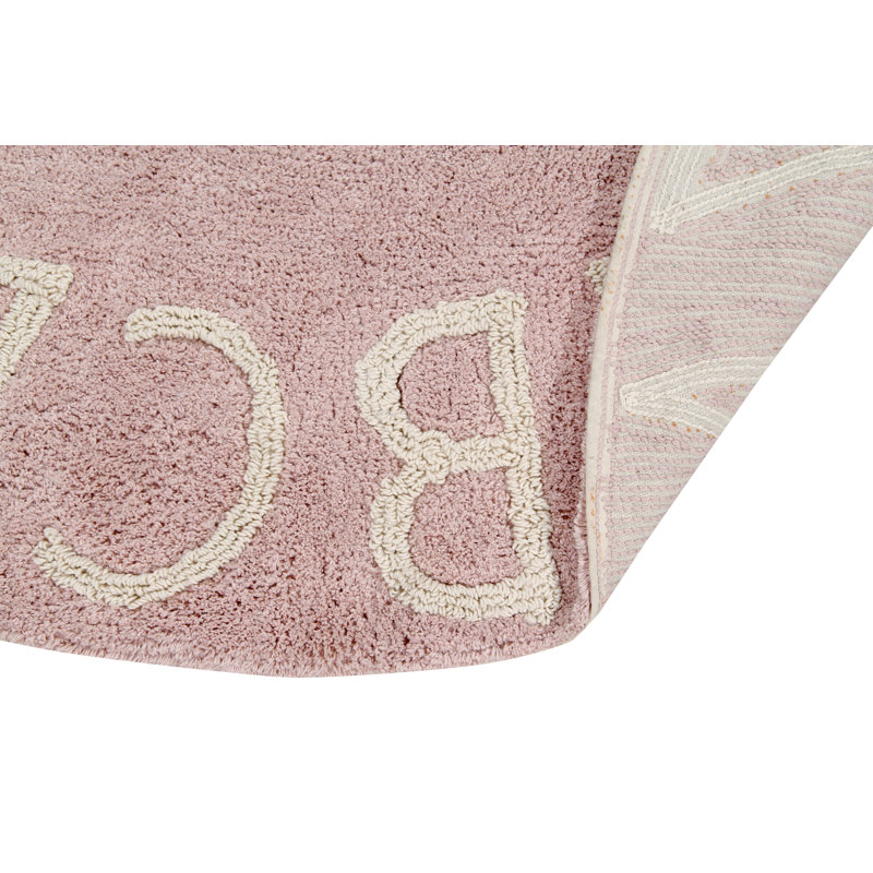 Tapis rond en coton ABC