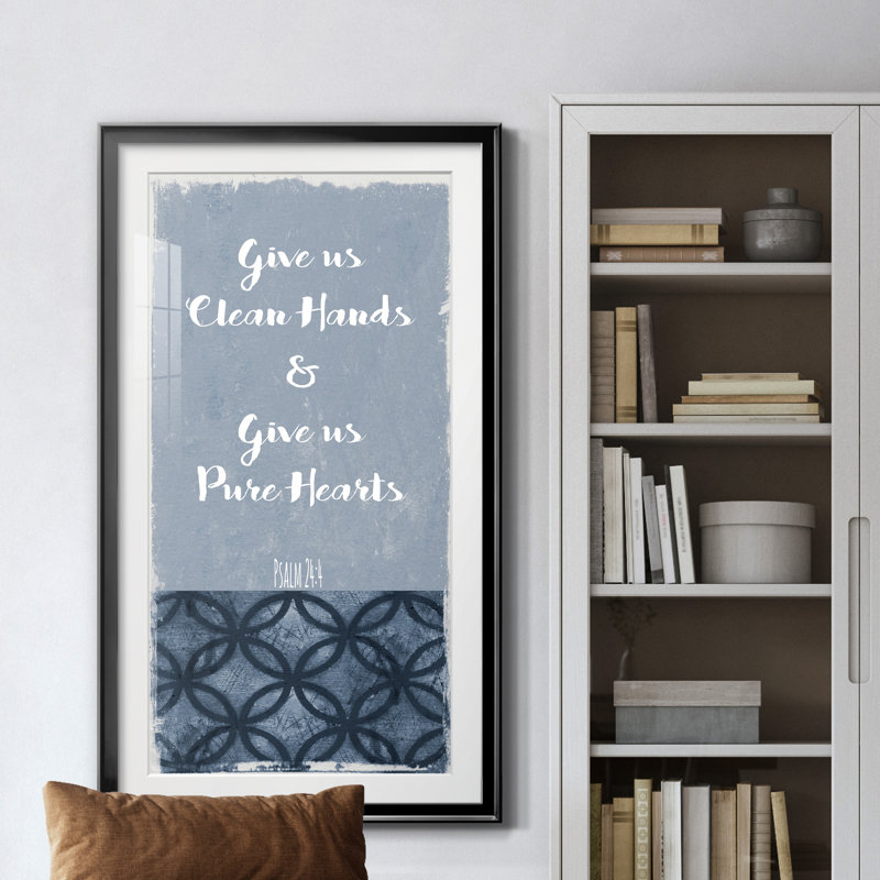 " Give Us Clean Hands ", 14.5" H x 26.5" W x 1.5" D, Black