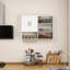 Armoire de salle de bain murale avec 2 portes et 4 tablettes ouvertes-15204576