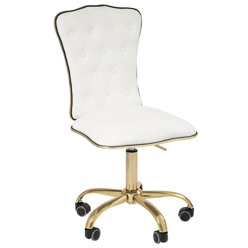Elise makeup desk dressing chair, Blanc