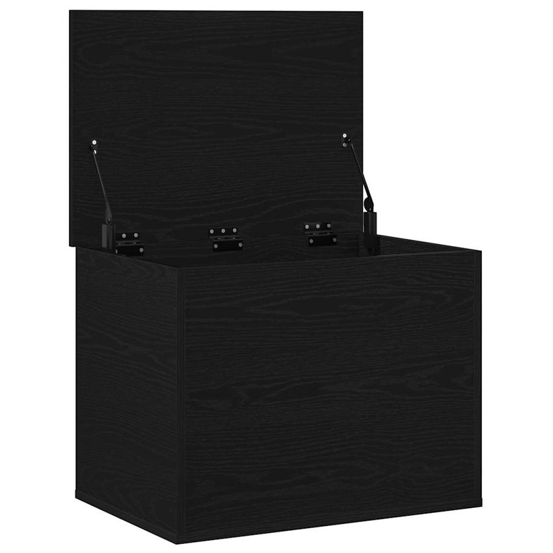 Storage Chest Home Organiser Cabinet Trunk Container Engineered Wood, Black Oak